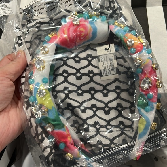 Lele Sadoughi x Roller Rabbit Beaded & Crystal Knotted Headband - Picture 5 of 10
